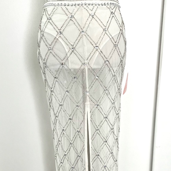 Starlet High Waist Diamond Embellished Skirt - Picture 6 of 8